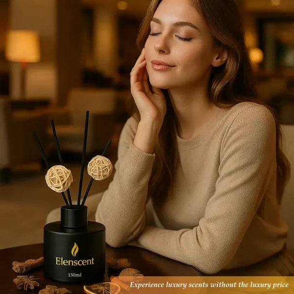 Elenscent Reed Diffuser Pengharum Ruangan Aromaterapi Hotel Toilet Kamar Tidur 150ml Aroma ala Eropa - Image 2