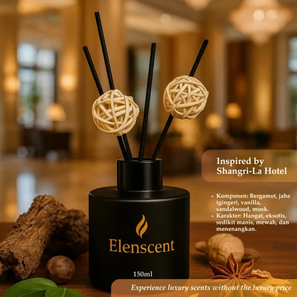 Elenscent Reed Diffuser Pengharum Ruangan Aromaterapi Hotel Toilet Kamar Tidur 150ml Aroma ala Eropa - Image 5
