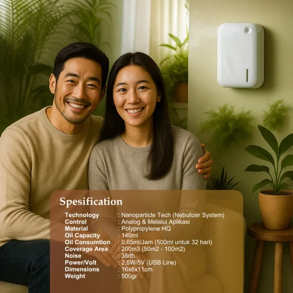 Elenscent Smart Scent Diffuser Coverage 200m3 Scent Go Pengharum Untuk Berbagai Ruang Premium Anda - Image 5