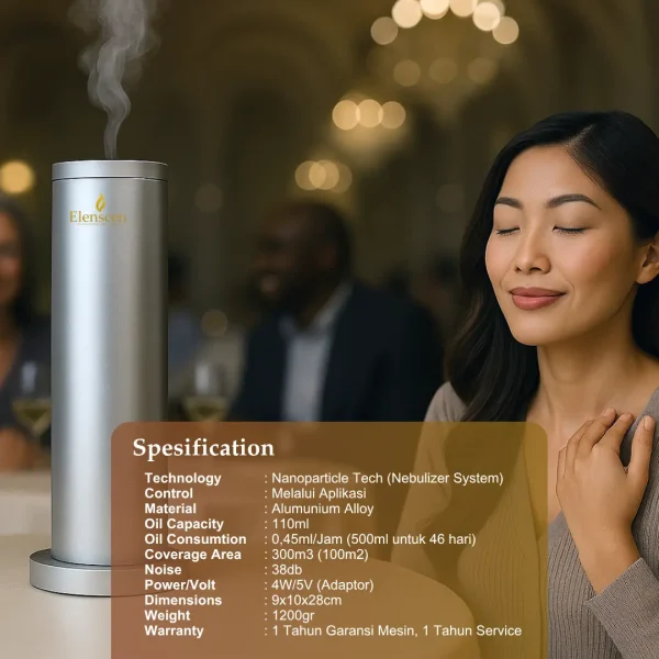 Elenscent Smart Scent Diffuser Coverage 300m3 Pengharum Ruangan Besar Meeting Room & Office - Image 6