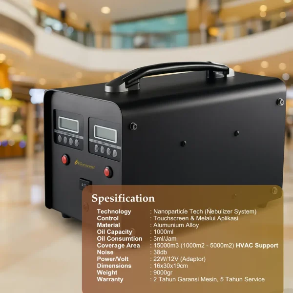 Elenscent Smart Scent Diffuser for HVAC Systems Coverage Area 15000m3 Untuk Ruangan Super Besar - Image 6