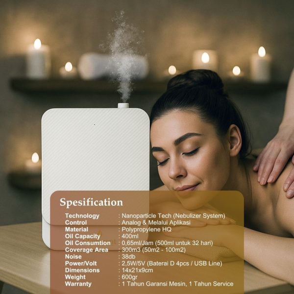 Elenscent Smart Scent Diffuser Coverage 300m3 Nebulizer Pengharum Ruangan Besar Hotel Salon & SPA - Image 7