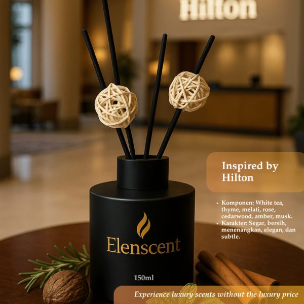 Elenscent Reed Diffuser Pengharum Ruangan Aromaterapi Hotel Toilet Kamar Tidur 150ml Aroma ala Eropa - Image 4