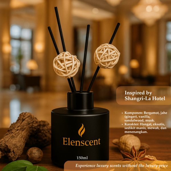 Elenscent Reed Diffuser Pengharum Ruangan Aromaterapi Hotel Toilet Kamar Tidur 150ml Aroma ala Eropa - Image 5